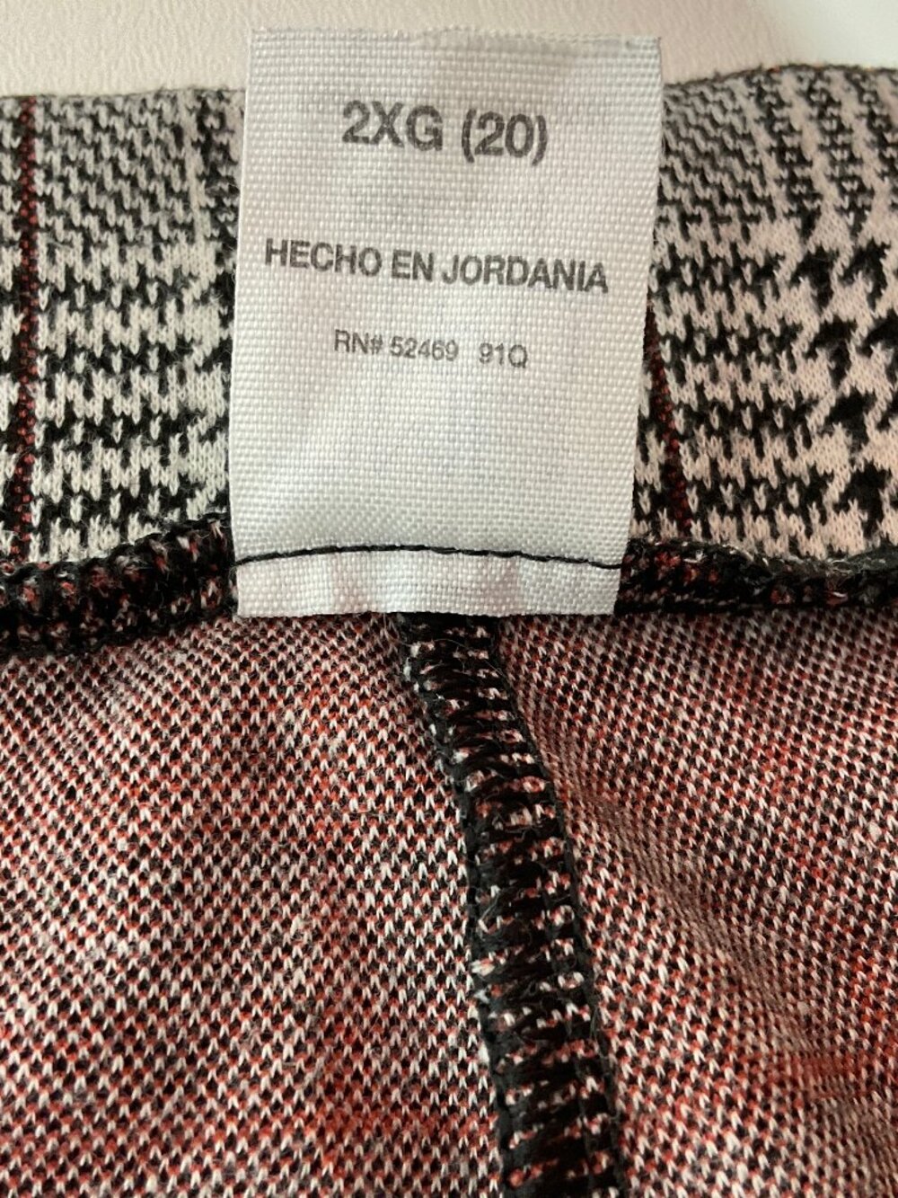 Time and Tru Xz XXL (20) Plaid / Houndstooth Knit Pants 3/$14 Womens - Picture 5 of 13